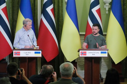 Norwegian Prime Minister Jonas Gahr Store visits Kyiv, Ukraine - 01 Jul 2022