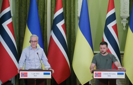Norwegian Prime Minister Jonas Gahr Store visits Kyiv, Ukraine - 01 Jul 2022