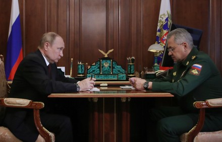 Putin meets Russian Defence Minister Sergei Shoigu, Moscow, Russian Federation - 04 Jul 2022