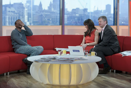 Ashley Waters with Adrian Chiles and Christine Bleakley