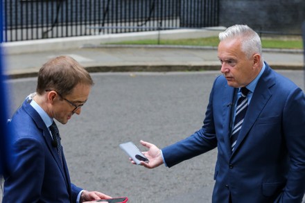 News presenters and political reporters on Downing Street. London, UK - 07 Jul 2022