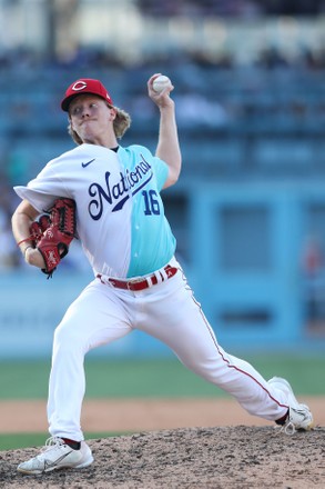 Cincinnati Reds Andrew Abbott Releases Pitch Editorial Stock Photo ...