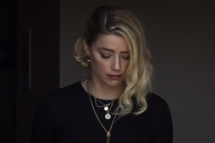 Actress Amber Heard Departs Fairfax County Editorial Stock Photo