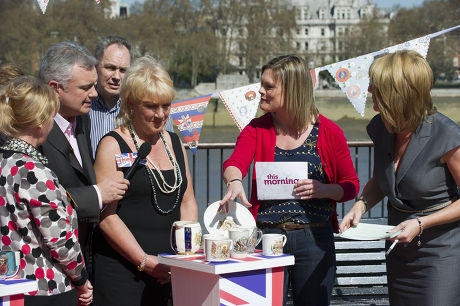 Kate Bliss with Eamonn Holmes and Ruth Langsford.