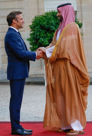 Emmanuel Macron Receives Crown Prince Mohammed Bin Salman, Paris, France - 28 Jul 2022