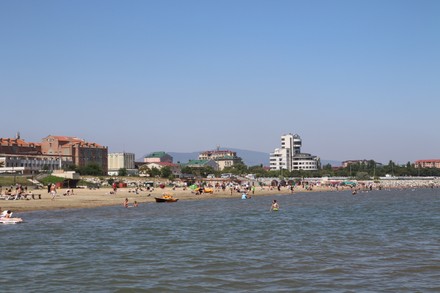 Tourists Go Beaches Republic Dagestan Russian Editorial Stock Photo