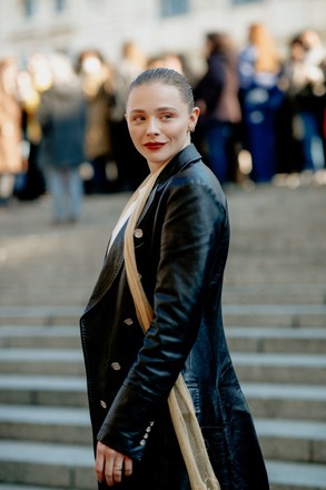 Street style, arriving at Louis Vuitton Fall-Winter 2022-2023 show