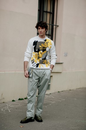 Street Style Alex Goya Arriving Loewe Editorial Stock Photo - Stock Image