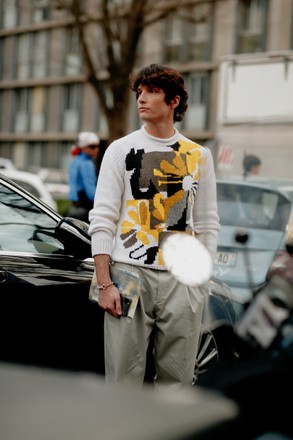 Street Style Alex Goya Arriving Loewe Editorial Stock Photo - Stock Image