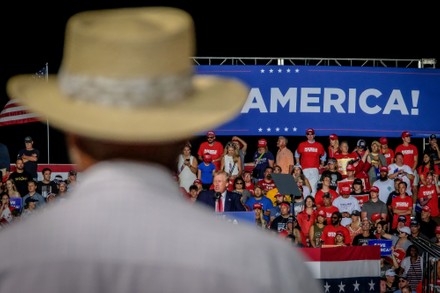 Former President Donald Trump speaks to supporters during a rally where he endorsed Republican candidate Tim Michels in the governor's race, United States - 06 Aug 2022