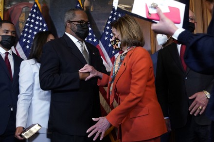 Nancy Pelosi swears-in Troy Carter - Washington, United States - 11 May 2021