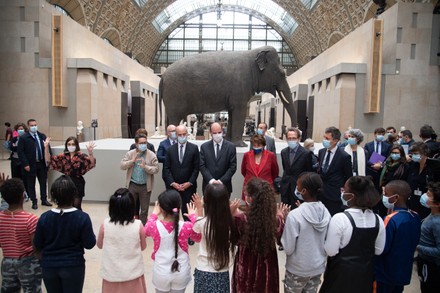 PM Castex Visits The Orsay Museum - Paris, France - 25 May 2021