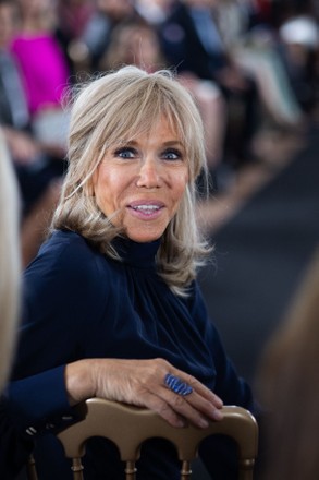 French First Lady Brigitte Macron Attends Editorial Stock Photo - Stock