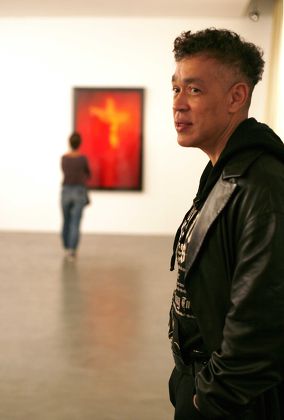 Andres Serrano with his 'Piss Christ' photo in Avignon, France - 2006