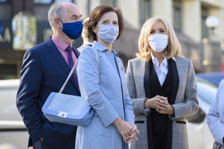 French Presidents Wife Brigitte Macron Latvias Editorial Stock Photo French Presidents Wife Brigitte Macron Latvias Editorial Stock Photo