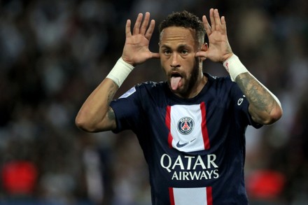 Paris Saint Germains Neymar Reacts After Editorial Stock Photo - Stock  Image