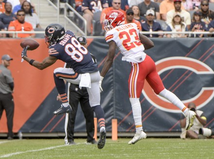 Chicago, United States. 13th Aug, 2022. Chicago Bears running back  De'Montre Tuggle (30) runs the ball against the Kansas City Chiefs during  the fourth quarter of a preseason game at Soldier Field