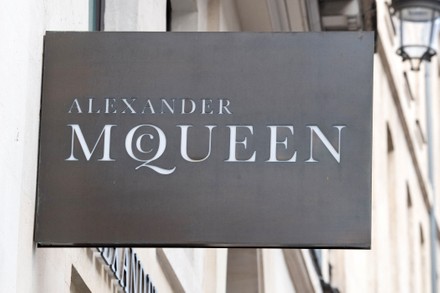 A shop sign of Alexander Mcqueen in Paris, on April 9, 2020 in Paris,  France. Photo by David Niviere/ABACAPRESS.COM Stock Photo - Alamy