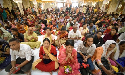 Devotees Offer Prayers Iskcon Founder Acharya Editorial Stock Photo ...