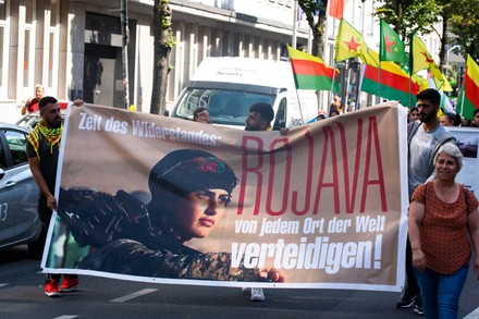 Kurdish Activists Gather During Stop War Editorial Stock Photo - Stock ...