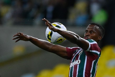 John Arias Fluminense Controls Ball During Editorial Stock Photo