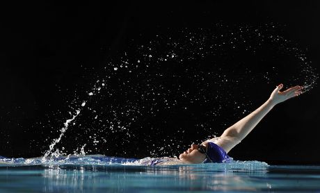 Magnificent 7 Rachael Latham Swimming The Backstroke. Pic Andy Hooper Synchronised Swimming