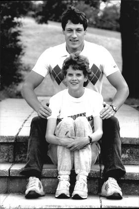 Zola Budd With Alan Wells British Olympic Gold Medallist - 1984