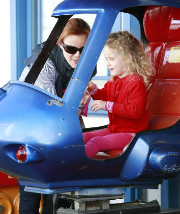 Marcia Cross and twins out and about at Santa Monica Pier, Los Angeles, America - 18 May 2011