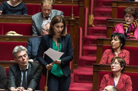 Mp Elsa Faucillon Standing Gauche Democrate Editorial Stock Photo ...