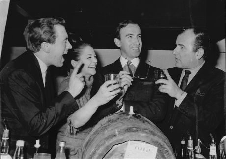 David Frost Annie Ross Norman St John Stevas Harvey Orkin At Farewell Party Of Tv Programme 'not So Much A Programme'.