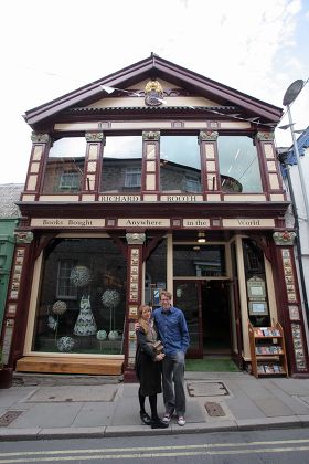 The new owners of Richard Booth bookstore in Hay on Wye, Elizabeth Haycock and Paul Greatbatch