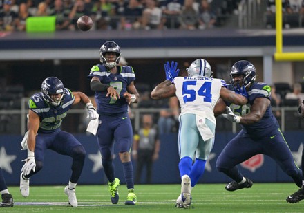 Seattle Seahawks guard Austin Blythe (63) before an NFL football