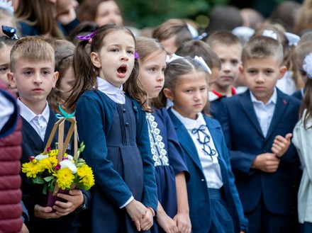 Start of school year in Moldova, Chisinau, Moldova Republic Of - 01 Sep ...