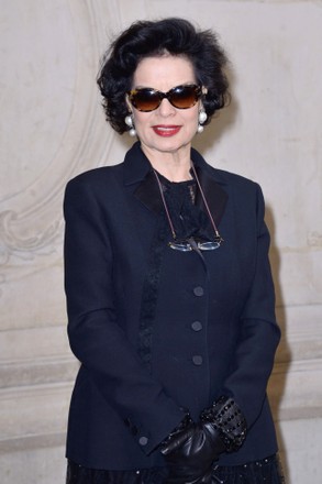 Bianca Jagger Attending Christian Dior Show Editorial Stock Photo