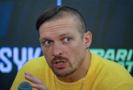 Oleksandr Usyk Ukraine Speaks During Press Editorial Stock Photo ...