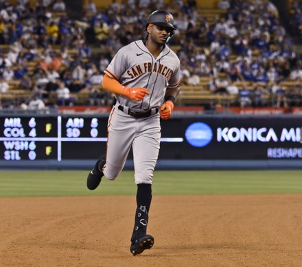 San Francisco Giants Lewis Brinson Rounds Editorial Stock Photo