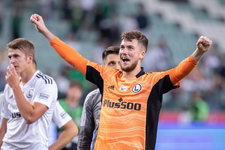 Kacper Tobiasz Legia Celebrates During Polish Editorial Stock Photo ...