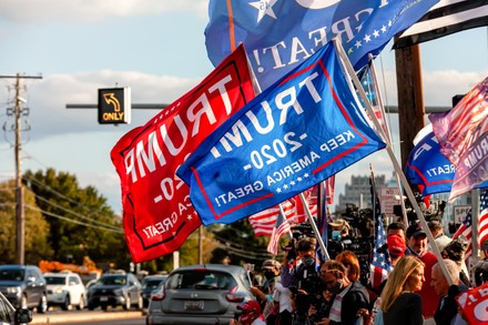 Trump Supporters Gather Outside Walter Reed Editorial Stock Photo ...