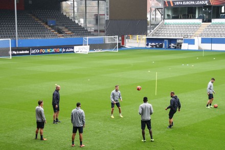 Unions Players Pictured During Warming Before Editorial Stock Photo