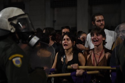 Riot Police Attack University Students They Editorial Stock Photo ...