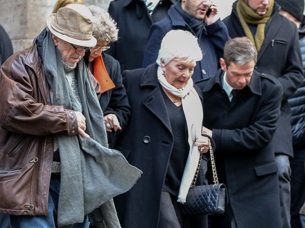 Obseques De Michel Galabru - Paris, France - 12 Jan 2016 Stock Pictures 