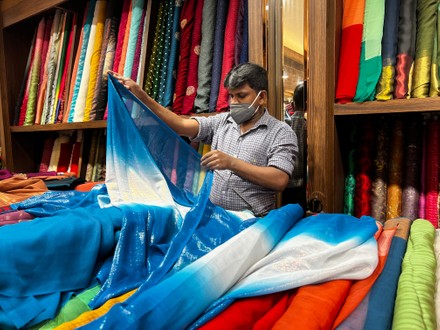 Rolls Fabric Textile Shop Thiruvananthapuram Kerala Editorial Stock ...