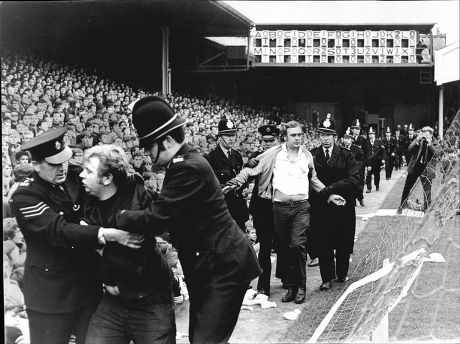 Football Crowds Supporters 1969 Police Help Editorial Stock Photo