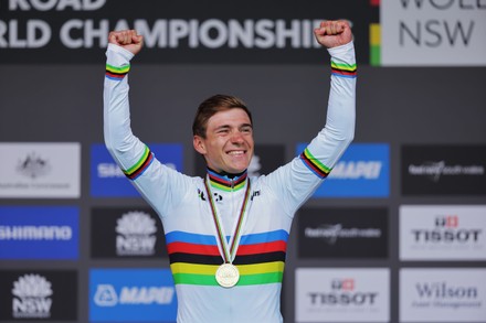 Remco Evenepoel On Podium After Taking Editorial Stock Photo - Stock ...