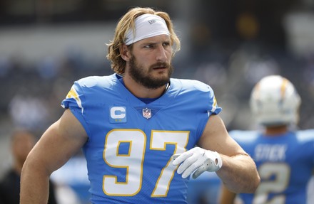 Los Angeles Chargers linebacker Joey Bosa (97) in an NFL football game  Sunday, Jan. 8, 2023, in Denver. (AP Photo/David Zalubowski Stock Photo -  Alamy