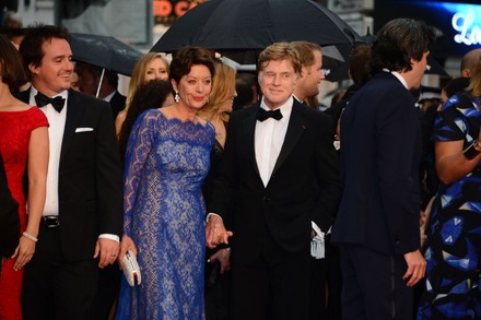 Robert Redford His Wife Sibylle Szaggars Editorial Stock Photo - Stock
