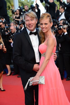 Mika Hakkinen Wife Arriving Behind Candelabra Editorial Stock Photo