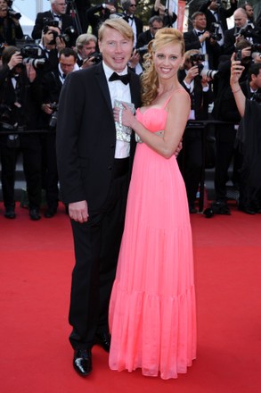 Mika Hakkinen Wife Arriving Behind Candelabra Editorial Stock Photo