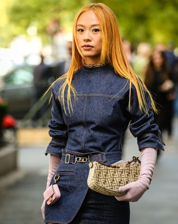 Niki Wu Jie On Street Milan Editorial Stock Photo - Stock Image