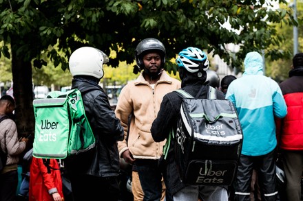 Several Hundred Delivery Riders Demonstrate Against Editorial Stock ...